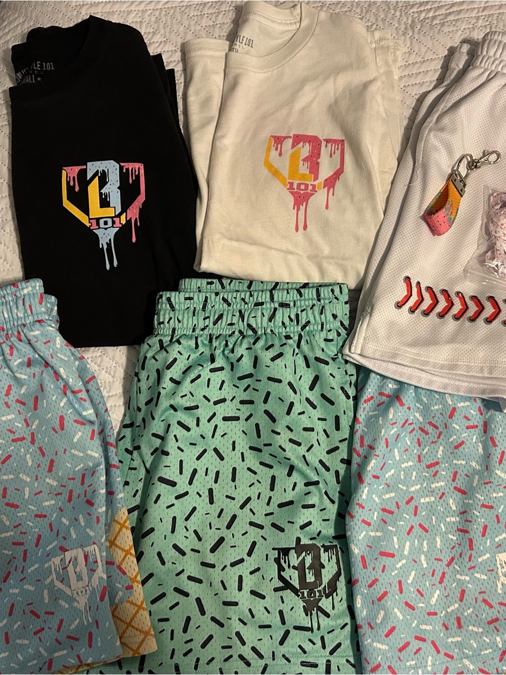 BASEBALL LIFESTYLE 101 LOT YOUTH XL ADULT SMALL ICE CREAM SHORTS